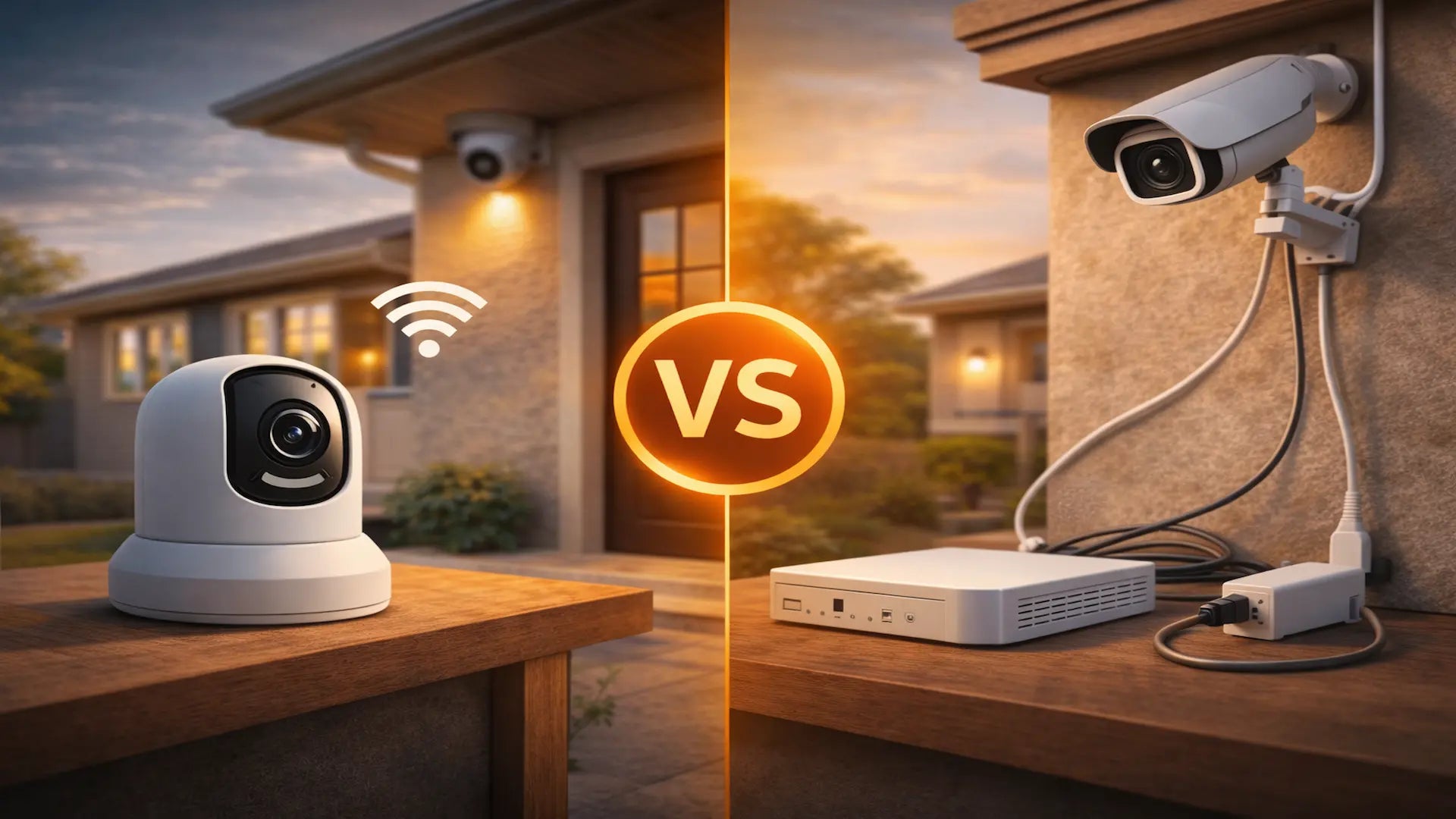 השוואה בין מצלמות אבטחה אלחוטיות למצלמות אבטחה קוויות בבית פרטי