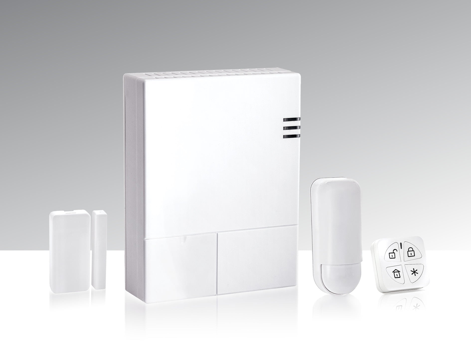 קיט אזעקה חכם אלחוטי Wicom Pro כולל רכזת, כרטיס רשת, שלט, גלאי מגנט ונפח – דגם A00A47A332RW