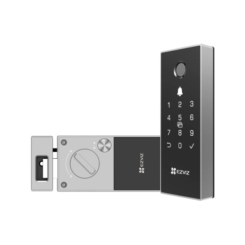 מנעול חכם לדלת עם טביעת אצבע, קוד וכרטיס – CS-DL03-R100-WBCP-GR