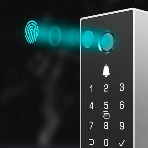 מנעול חכם לדלת עם טביעת אצבע, קוד וכרטיס – CS-DL03-R100-WBCP-GR