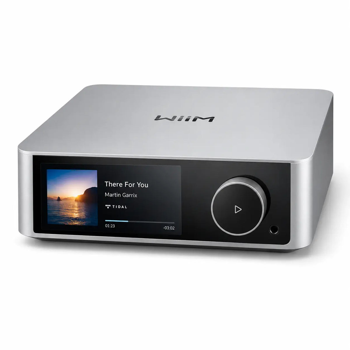 מגבר סטרימינג חכם WiiM Amp Ultra בצבע Silver מבט קדמי מבית ABQ