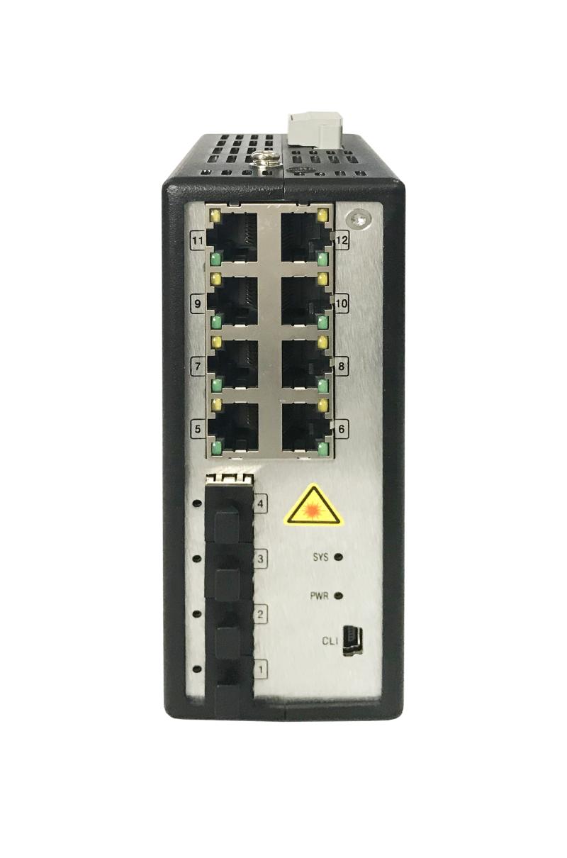 מתג תעשייתי מנוהל Layer 3 – 12 פורטים PoE/SFP – דגם DS‑3T3512P