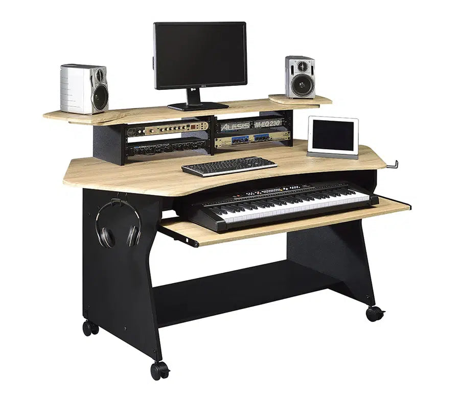 שולחן לאולפן הקלטות מקצועי Musiea IM100 בצבע עץ אלון