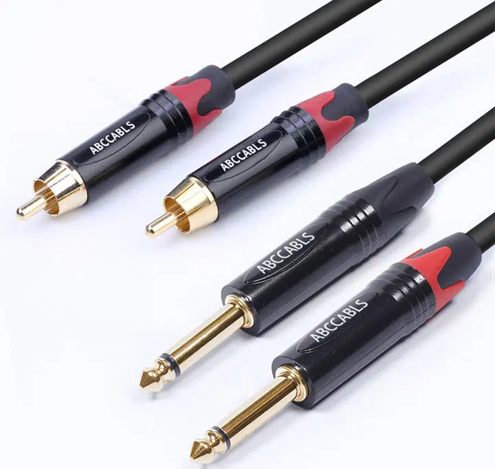 כבל כפול RCA- PL 6.3 באורך 5 מטר ABC CABLS