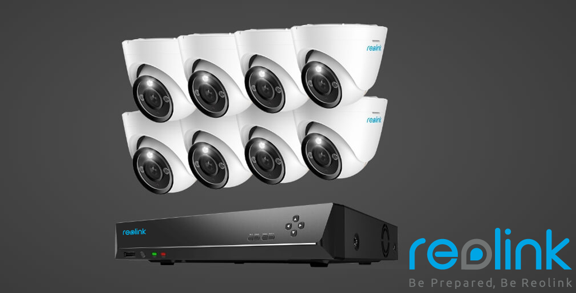 קיט אבטחה מלא 16 ערוצים + 8 מצלמות כיפה 12MP כולל הרד דיסק וכבילה – Reolink MM4(A8-D16-1200RLK
