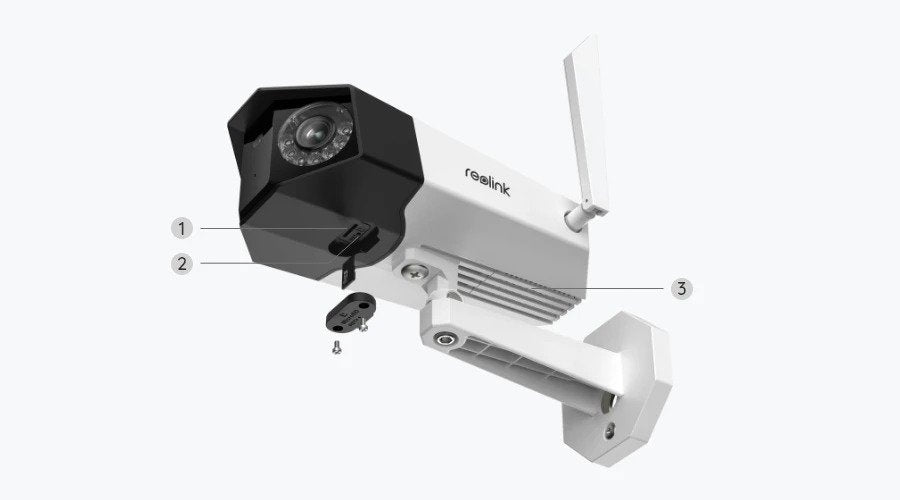 מצלמה פנורמית חיצונית עם 2 עדשות, זווית 180°, ופנסי הצפה – WiFi 2 Duo