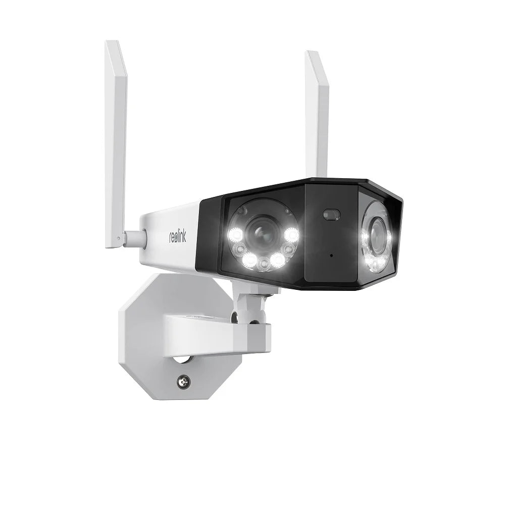 מצלמה פנורמית חיצונית עם 2 עדשות, זווית 180°, ופנסי הצפה – WiFi 2 Duo