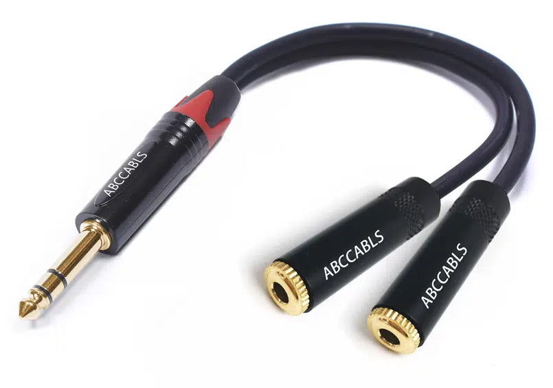 כבל  מפצל PL 6.3 זכר ל-2 נקבות PL 6.3  אורך 30ס”מ ABC CABLS