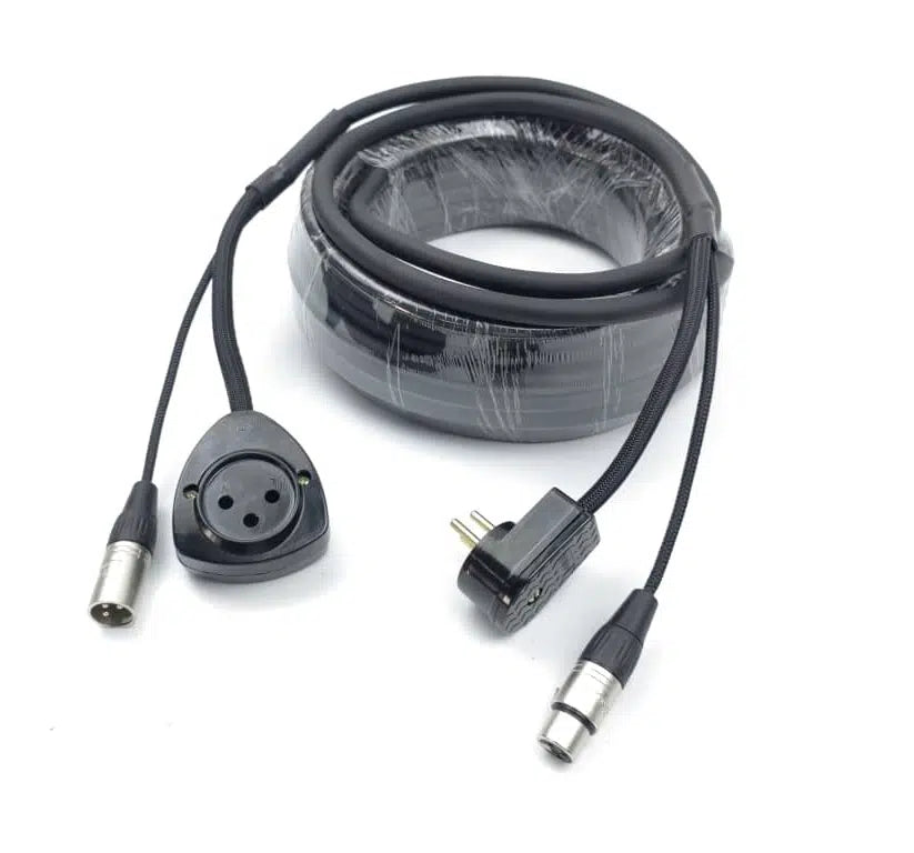 כבל סאונד XLR משולב חשמל באורך 10מ’ ABC CABLS