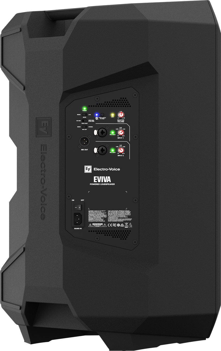 רמקול מוגבר Electro-Voice EVIVA 15P – מבט אחורי