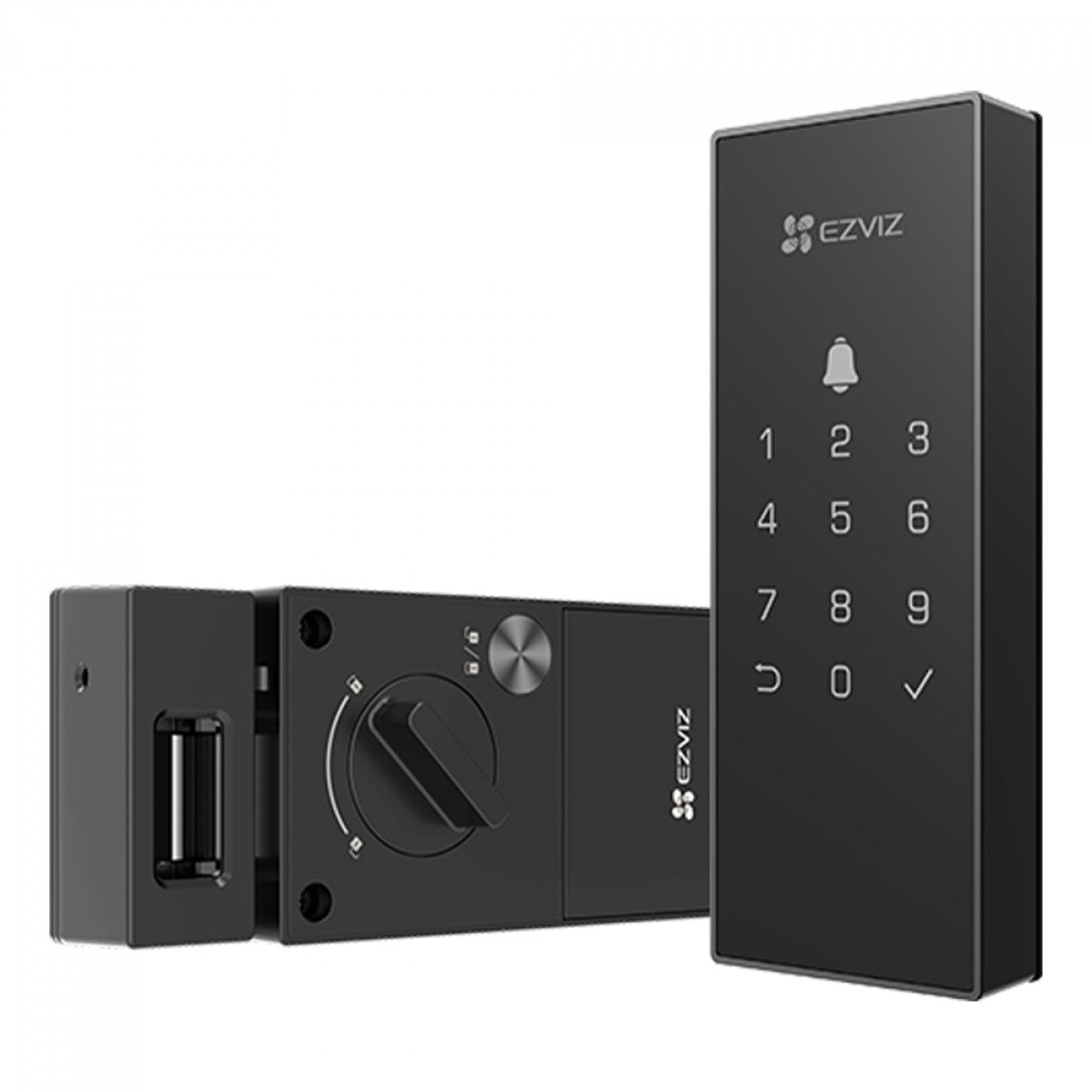 מנעול חכם לדלת עם טביעת אצבע וקוד – צבע שחור – CS-DL03-R100-WP-BK