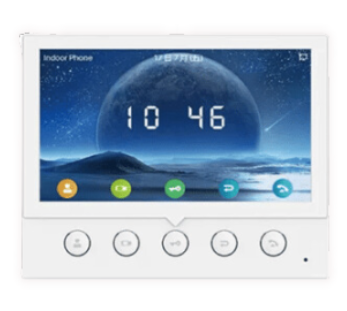 מסך פנימי SIP/IP PoE בגודל 7" לשיחות וידאו ובקרת כניסה – דגם I52