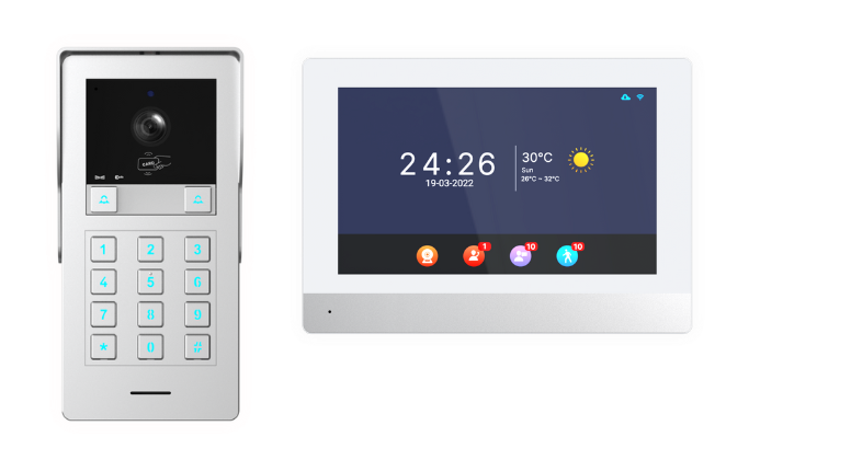 קיט אינטרקום לבית פרטי עם מסך 8″ + ניהול אפליקציה – דגם Cobra202
