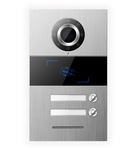 פנל אינטרקום משולב מצלמה ובקר קרבה – דגם TS102 – 2 דיירים