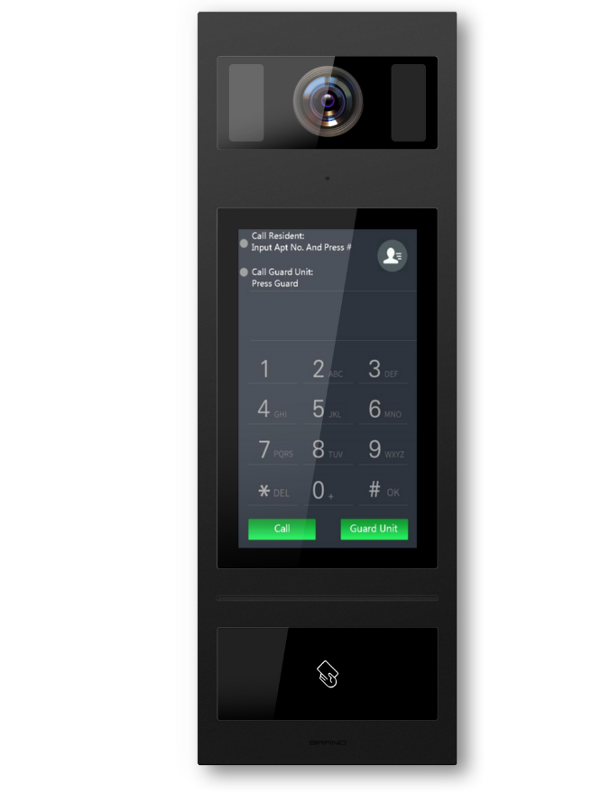 פנל דלת צר עם מסך מגע ופתרון אלגנטי - דגם DT129