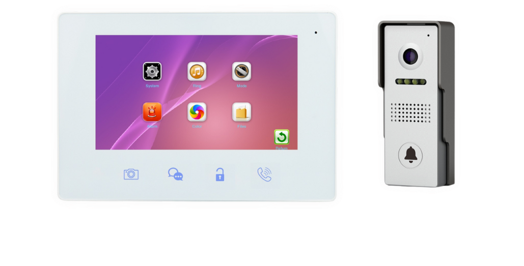 פנל אינטרקום משולב לחצן מצלמה + ממסר NC/NO + מסך "7 רגיל – דגם PL-990-KIT