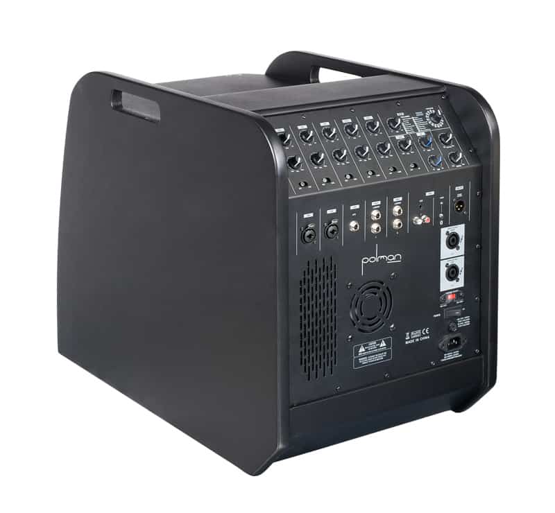 Polman Alligator 1500 rear mixer panel with Bluetooth and 8 channel inputs