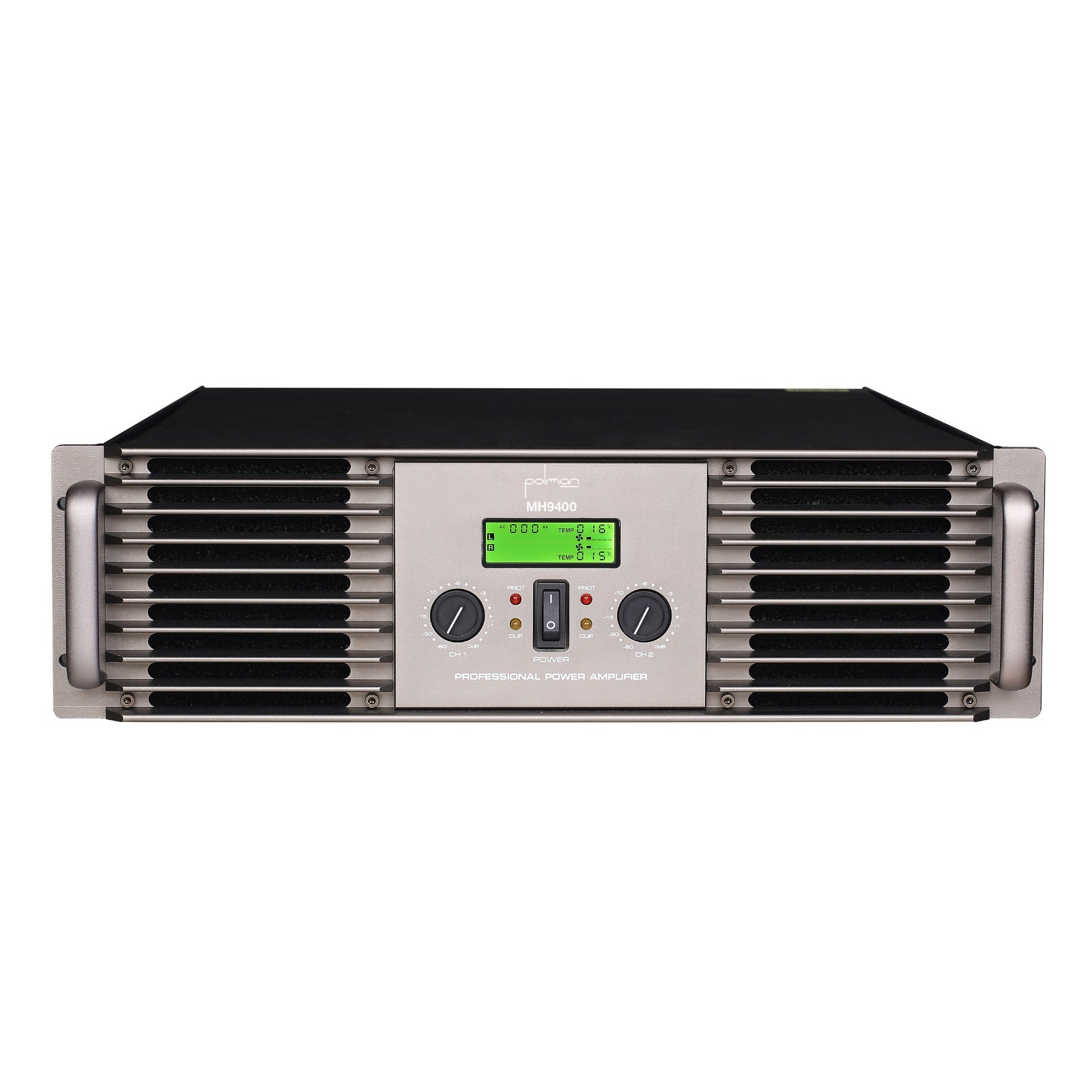 Polman MH9400 professional Class H power amplifier front view