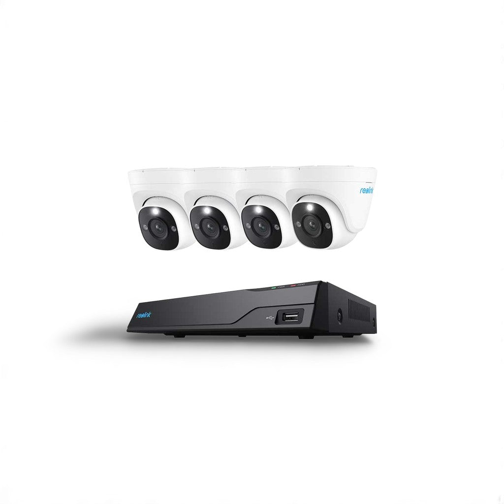 קיט אבטחה מלא 8 ערוצים + 4 מצלמות כיפה 12MP צבע מלא 24/7 כולל כבילה ודיסק קשיח(A-1212RLC T2) – Reolink (MM2.8)A4-D8-1200R