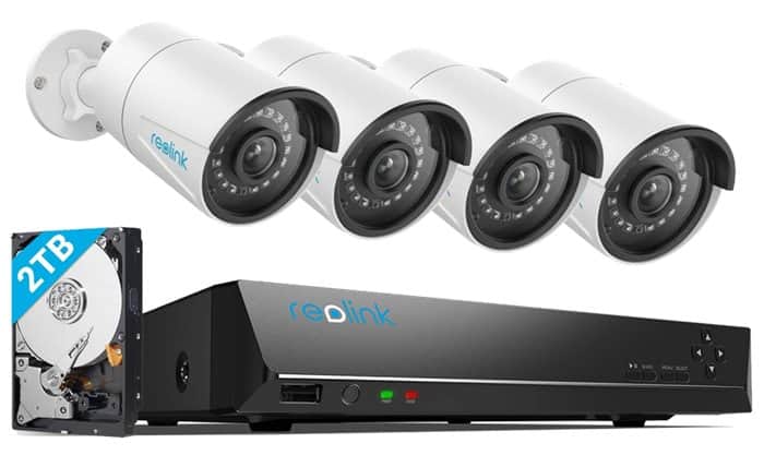 קיט אבטחה 8 ערוצים + 4 מצלמות צינור 5MP כולל כבילה ודיסק קשיח(A-510RLC T2) – Reolink דגם P4-5B8-410RLK