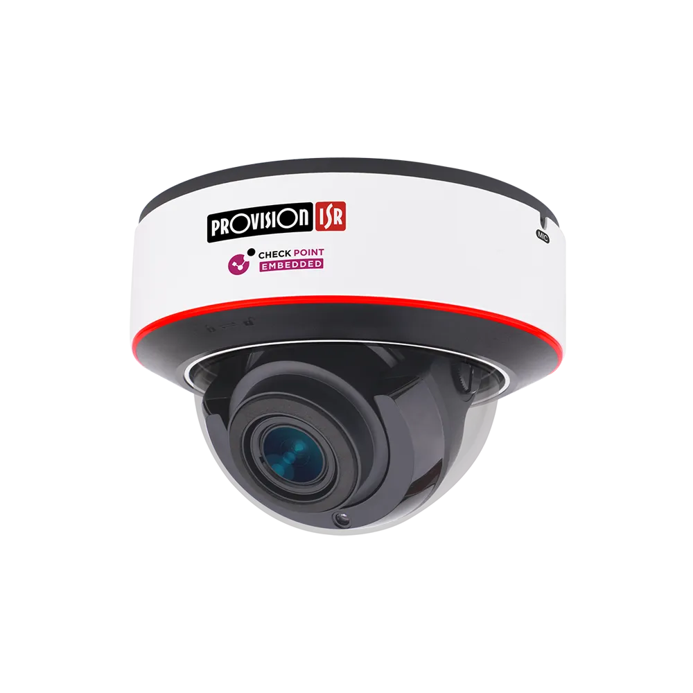 מצלמת כיפה IP אנטי וונדל באיכות 4 מגה פיקסל עם עדשה משתנה (2.8-12 מ"מ), תאורת אינפרא אדום וניתוח וידאו DDA מתקדם | DAI-340IPEN-MVF-V4