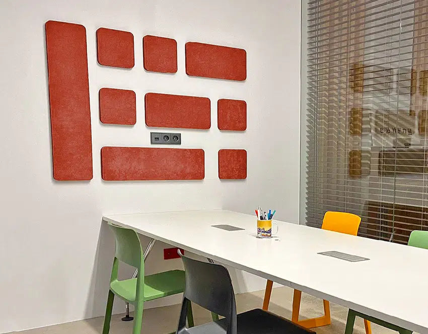 סט אקוסטיקה לאולפן הקלטות ומשרדים בצבע אדום ISINAC HOME CUBE