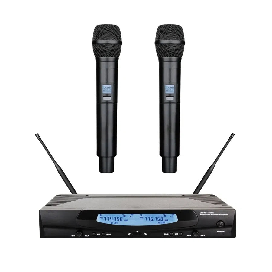 זוג מיקרופונים אלחוטיים כולל מזוודה QL Milano PREMIUM-8062