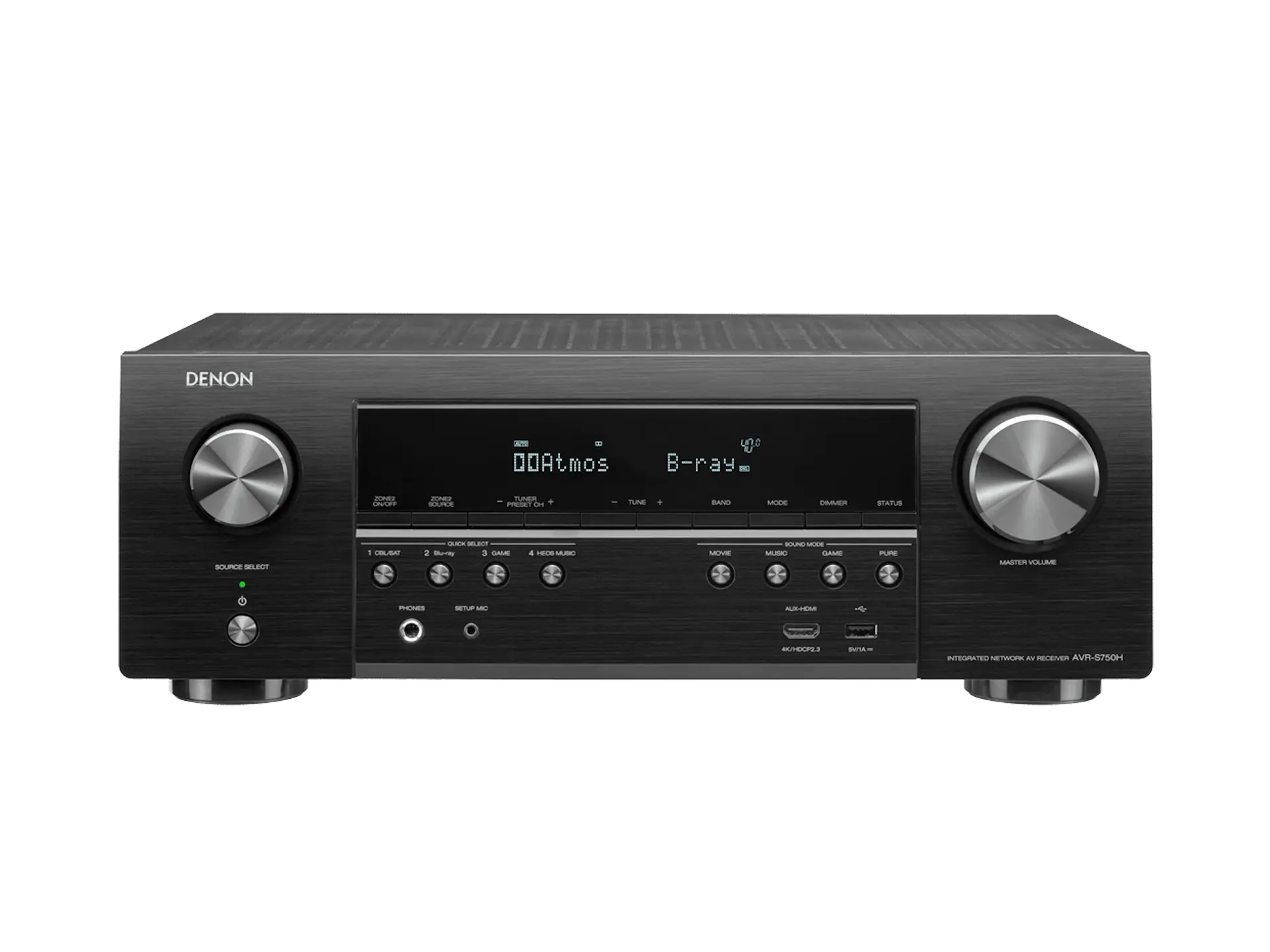 Denon AVR-S750H 7.2-channel AV receiver front view