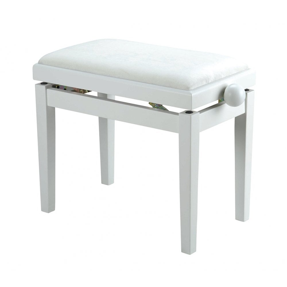 כיסא פסנתר לבן STONE B12MW