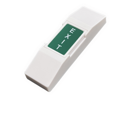 לחצן יציאה פלסטיק צר להתקנה על הטיח – דגם OP074