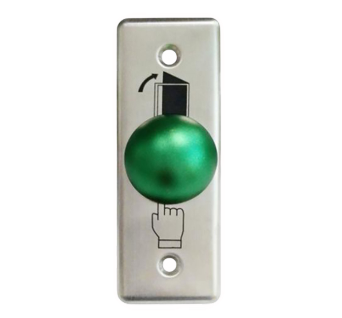 לחצן יציאה מתכתי צר עם כפתור פטריה – דגם EB40M