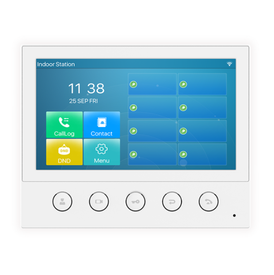 מסך פנימי SIP/IP PoE 7″ מסך מגע צבעוני – דגם I53