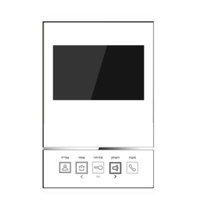 מסך מגע 4.3″ עם פס ניקל ו-5 לחצני מגע - דגם DT04