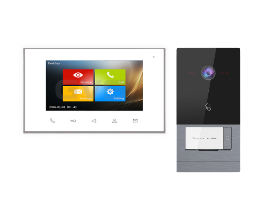 פנל אינטרקום משולב מצלמה + בקר קרבה ומסך חכם "7 מערכת 2 גיד – דגם TOS-16 KIT