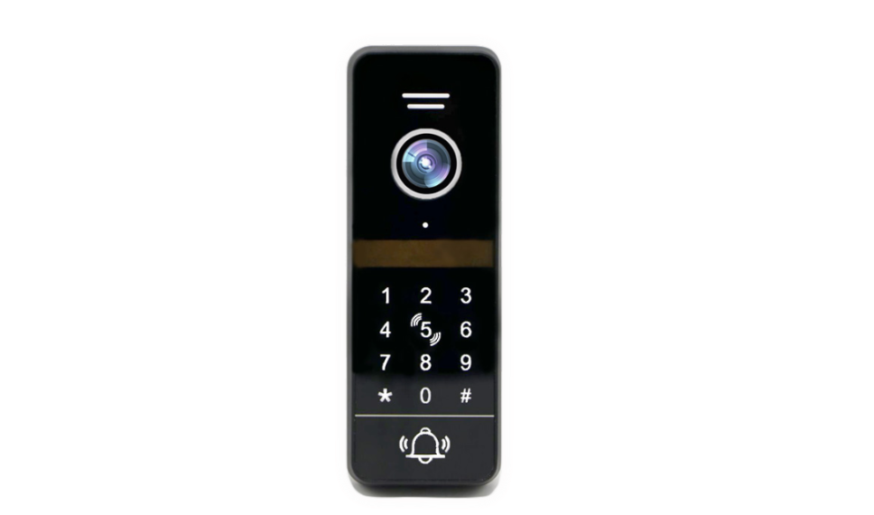 פנל אינטרקום מצלמת AHD זווית 120° + לחצן קריאה, קודן וקורא קרבה – דגם 2C-Slim