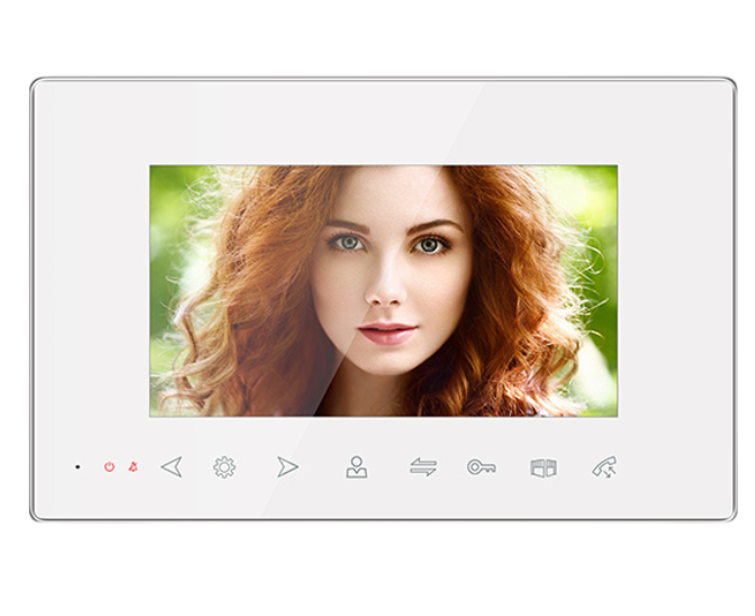 מוניטור "7 חכם מעוצב עם זכוכית מחוסמת, שמירת תמונות וכפתור השתק – דגם 2C-770 Smart