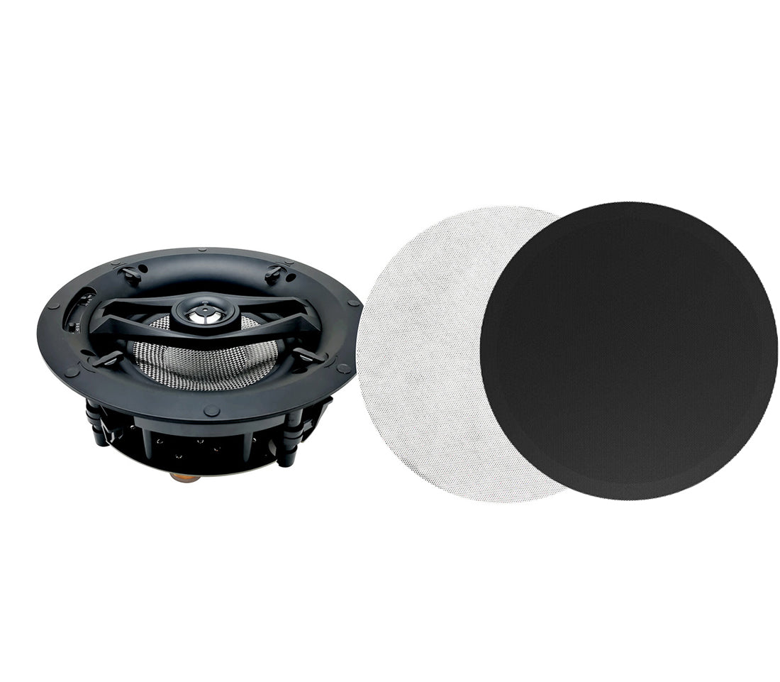 Polman Smart-625 ceiling speaker with black magnetic grille option
